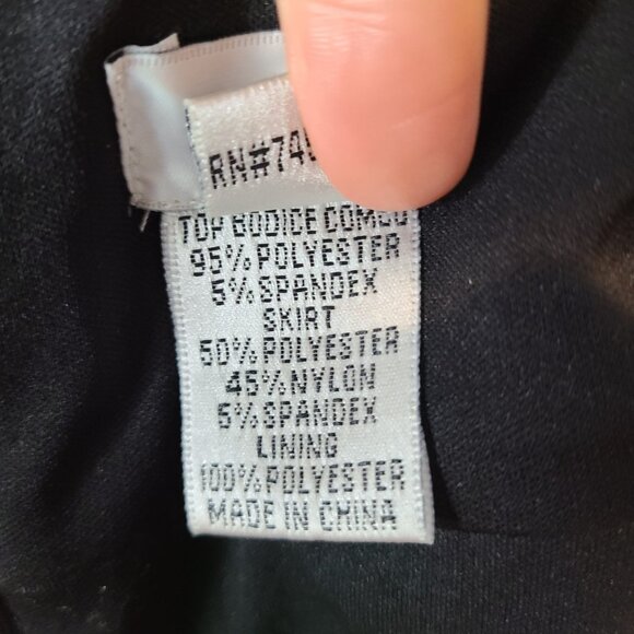 Cache Vintage Y2K Black Brown Taffeta Fit Flare Midi Dress Retro Holiday 1920s - Picture 7 of 11